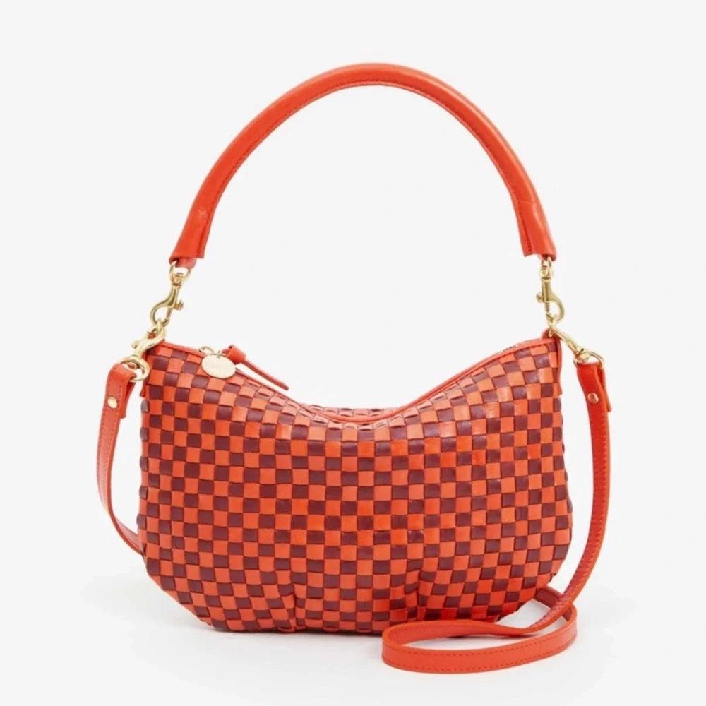 CLARE V PETIT MOYEN MESSENGER BAG in red NWT - Picture 3 of 6